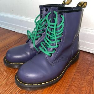 Dr. Martens Indigo/Violet Boots with Green Laces Size 5 (US) and Wonder Balsam